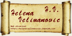 Helena Velimanović vizit kartica